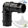 tecuro 90° Angled Hose Connector, 11 mm, Black Nylon, 10 bar view 2