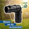 tecuro 90° Angled Hose Connector, 11 mm, Black Nylon, 10 bar view 3