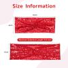 SquarePie 50-Pack Red Elastic Sequin Chair Sashes view 3