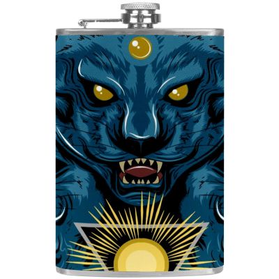 Leather Flask with Handled Funnel for Camping, Fishing, Grilling, Parties and Bars
