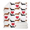 UOIMAG Soft Fleece Blanket with Dachshund Design, 70 x 100 cm view 1