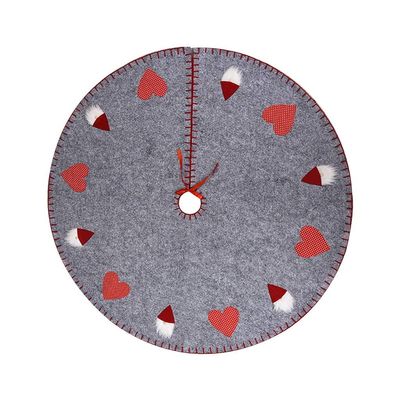DUO ER 38.5-Inch Linen Christmas Tree Skirt, Gray