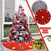 DUO ER 38.5-Inch Linen Christmas Tree Skirt, Gray view 4