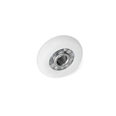 Idler Roller, Steel/Plastic, 19 mm Diameter, 5 mm Bore, Convex