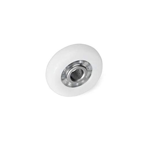 Idler Roller, Steel/Plastic, 19 mm Diameter, 5 mm Bore, Convex