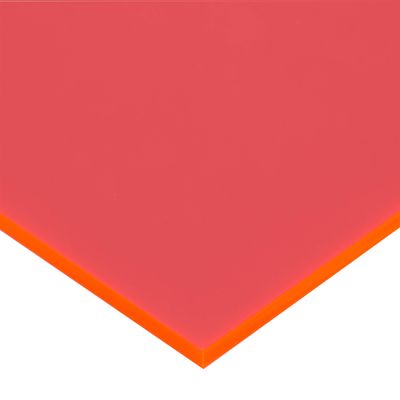 in-outdoorshop Cut-to-Size Acrylic Sheet, Fluorescent Red-Orange, 300 x 300 x 3 mm
