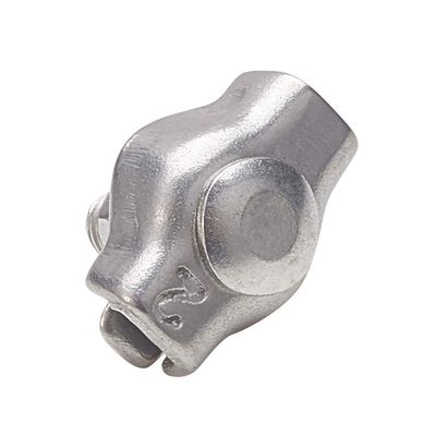 MroMax M2/M3 Stainless Steel Simplex Wire Rope Clip, Single Screw