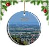 Weinheim Windeck Castle Germany Christmas Tree Ornament, Hanging Decoration, Travel Souvenir Collection, Porcelain, 2.85 Inches view 1