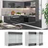 Vicco R-Line Kitchen Glass Cabinet, Anthracite High Gloss, 80 cm view 2