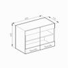 Vicco R-Line Kitchen Glass Cabinet, Anthracite High Gloss, 80 cm view 3