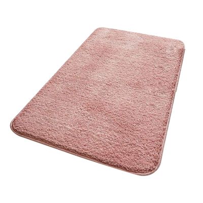 XQHD Non-Slip Bath Mat, Soft Microfiber, Water-Absorbent, Machine Washable, Pink, 50 x 80 cm