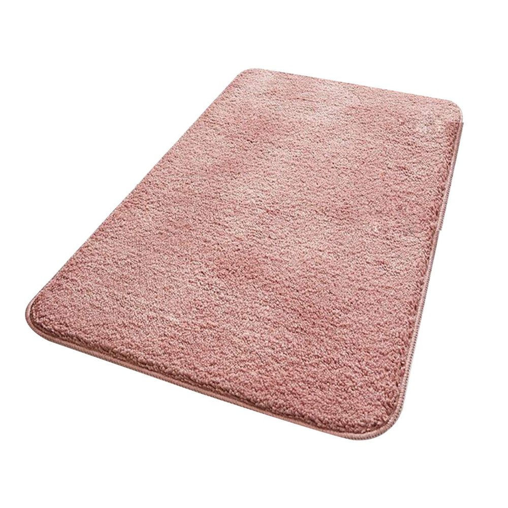 XQHD Non-Slip Bath Mat, Soft Microfiber, Water-Absorbent, Machine Washable, Pink, 50 x 80 cm