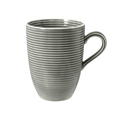Handle Mug 0.35 L with Relief, BEAT Pearl Gray 3, Seltmann (6 pcs.)