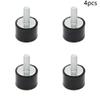MroMax M6 Male-Female Rubber Mounts, Vibration Isolators, Shock Absorbers, 20 x 15 mm, Black, 4-Pack view 3