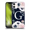Head Case Designs Official Nature Magick Letter G Monogram Floral Navy Flowers 1 Hard Back Phone Case Compatible with Apple iPhone 12 Mini view 1