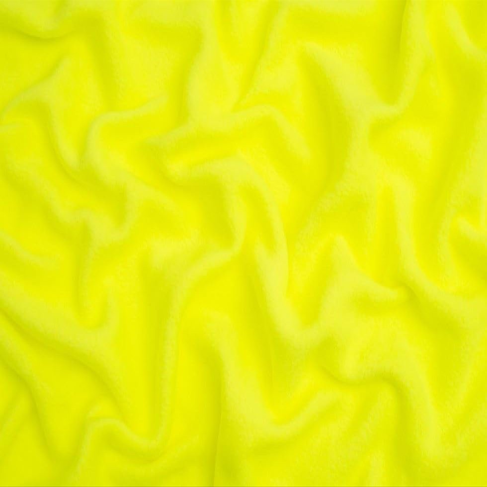 Neon Yellow Polar Fleece Fabric by the Meter