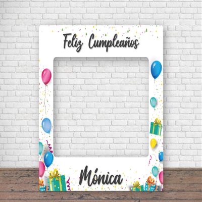 Personalized Happy Birthday Photo Board | 90 x 90 cm | Affordable and Original | Die-Cut Photo Prop