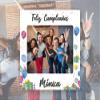 Personalized Happy Birthday Photo Board | 90 x 90 cm | Affordable and Original | Die-Cut Photo Prop view 2
