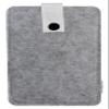 Davii Felt Phone Sleeve for Apple iPhone 12 Pro Max / 13 Pro Max (Phone Only), Rugged Protective Case with Flap & Snap Button, Full Coverage - XL Light Gray view 1