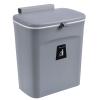 QWEASDF Hanging Wastebasket with Lid, 9 L, Gray view 1