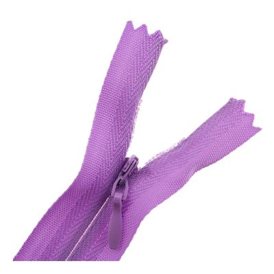 zssmGood 3-Piece Invisible Nylon Coil Zipper, 3#, Purple, 50 cm