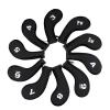 Andux MT/AL01 Golf Club Headcovers with Zipper, Black, 10 pcs view 2