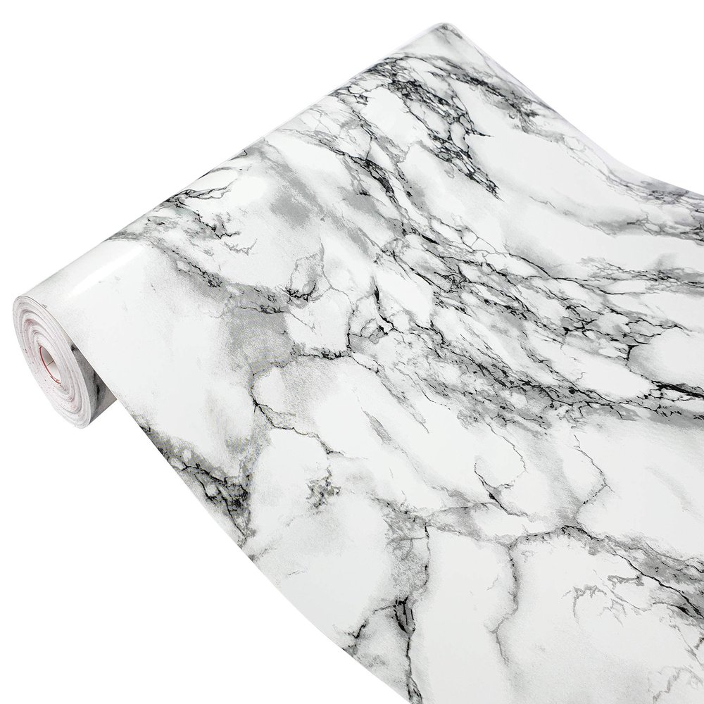 Self-Adhesive Furniture Film 45 x 240 cm, White Marble