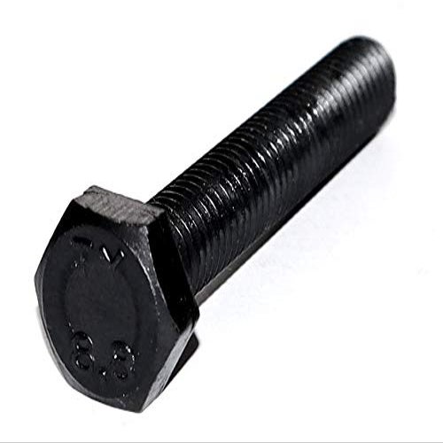 M6x30 DIN 933 Hex Bolts, 25-Pack, Black Steel, Class 8.8, Fully Threaded