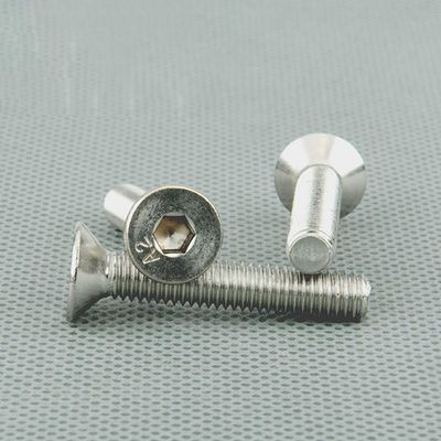 M8 x 75 mm Stainless Steel Flat Head Hex Socket Screws, 100-Pack