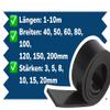 Rubber Strip with Fabric Reinforcement, 5 mm Thick, 100 mm Wide, 1–10 m view 4