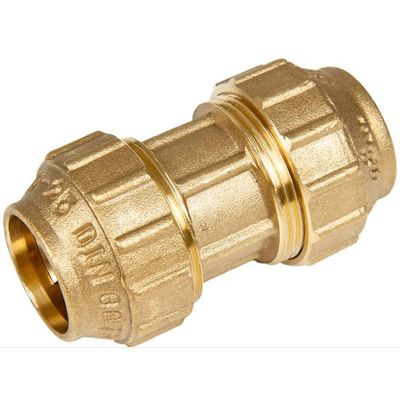 Suinga 25 mm Brass Coupling for 25 mm PE Pipe, AENOR Certified