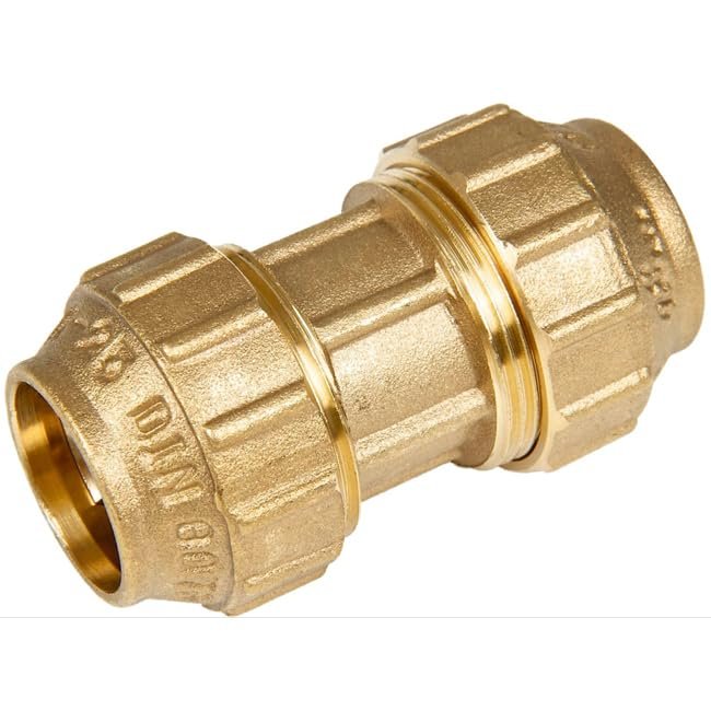 Suinga 25 mm Brass Coupling for 25 mm PE Pipe, AENOR Certified