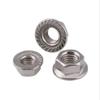 M4 Stainless Steel Hex Flange Nuts, Serrated view 1