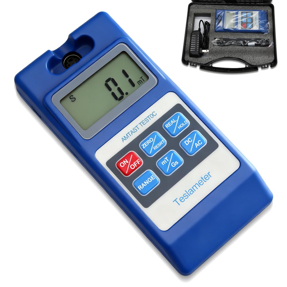 AMTAST TES10C Gauss/Tesla Meter with Polarity Detection
