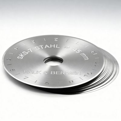 Falk & Berger 10-Pack SKS-7 45 mm Rotary Cutter Replacement Blades | Extremely Sharp | Japanese Premium Steel | Protective Box