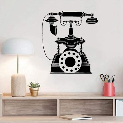Retro Telephone Wall Sticker, Vintage-Style Home Decor