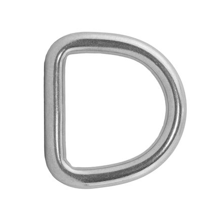 Welded and Polished D-Rings, 8 x 50 mm, Stainless Steel A4, 20-Pack