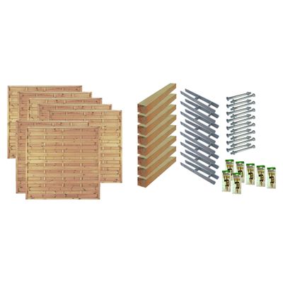 TETZNER & JENTZSCH Manhatten 5 Privacy Fence 180 x 180 cm Gray-Green