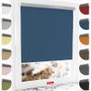 Schuette Blackout Thermal Roller Blind, No-Drill or Drill-Mount, Navy Blue, 55 x 150 cm view 1