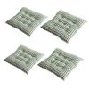 FTTKGRL Set of 4 Chair Cushions with Ties, 40 x 40 cm, Quilted Design (Style F) view 1
