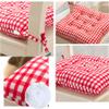 FTTKGRL Set of 4 Chair Cushions with Ties, 40 x 40 cm, Quilted Design (Style F) view 4