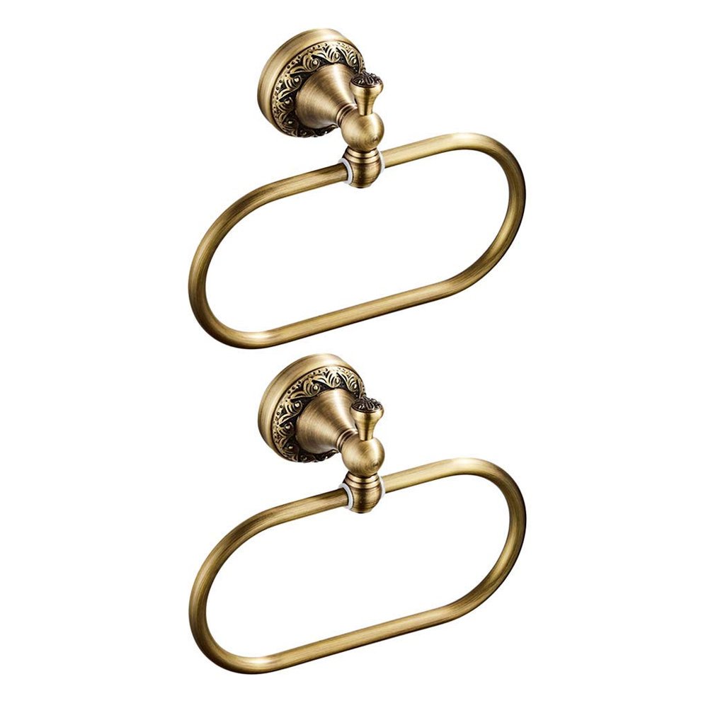 Tubayia 2-Pack Vintage Wall-Mounted Towel Rings
