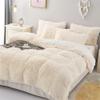 Michorinee Plush Bedding Set 135 x 200 cm, Winter Duvet Cover, Cream White view 2