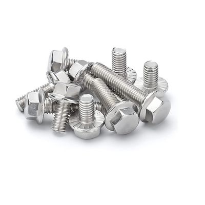 BOZONLI Stainless Steel Hex Head Flange Screws, M5 x 16 mm, 20 pcs