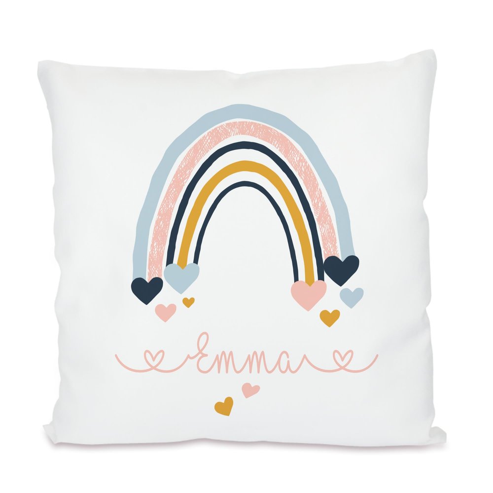 Manufaktur Liebevoll | Rainbow Name Cushion for Girls, 40 x 40 cm