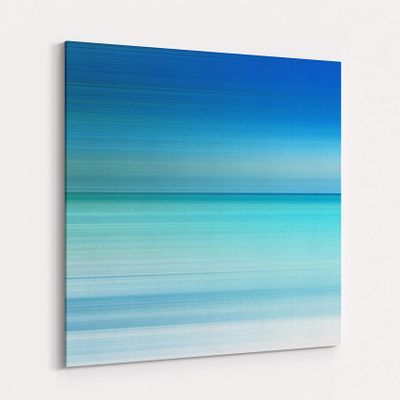 Ritter Mediendesign Colorful Blue Canvas Wall Art, Abstract Blue-Turquoise Gradient, 100 x 70 cm