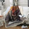 Surwin 3D Dinosaur Sherpa Blanket, Soft Microfiber Sofa Blanket, Basilisk Lizard, 130 x 150 cm view 1