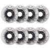 JHKJ Starry Sky Inline Skate Replacement Wheels, Panda Pattern, 8-Pack, 72/76/80 mm, White, 76 mm view 1