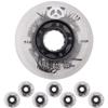JHKJ Starry Sky Inline Skate Replacement Wheels, Panda Pattern, 8-Pack, 72/76/80 mm, White, 76 mm view 4
