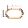 TOPTIE Oval Spring-Loaded Carabiners, 25 mm, Gold, 10 Pack view 2